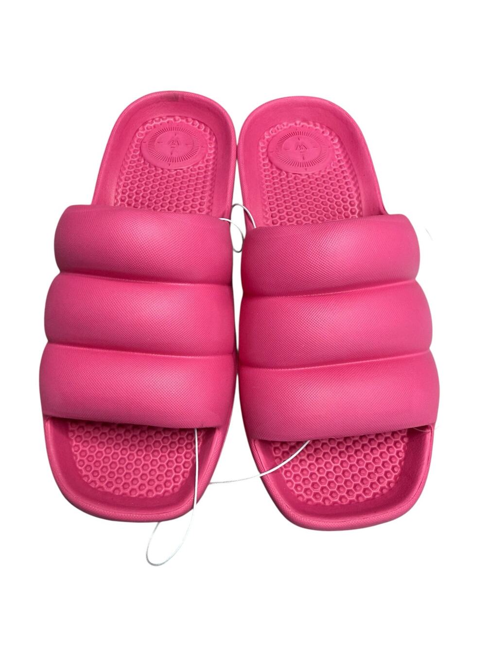 Totes Puffy Platform Slide Sandals Women 6 Magenta Pink Waterproof Pool Beach